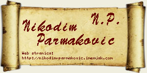 Nikodim Parmaković vizit kartica